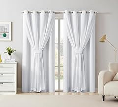 Ugoutry white curtains for sale  Delivered anywhere in USA 