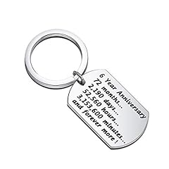 BEKECH Wedding Anniversary Keychain Happy 2rd 6th 7th for sale  Delivered anywhere in Canada
