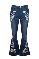 Damen jeans blumenstickerei gebraucht kaufen  Wird an jeden Ort in Deutschland