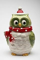 Fine Ceramic Christmas Owl Wearing Santa Hat & Red for sale  Delivered anywhere in USA 