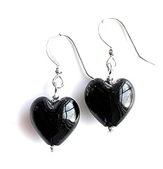 Diana Ingram earrings with black pastel Murano glass for sale  Delivered anywhere in UK