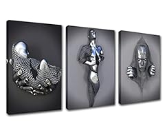 Silver canvas wall for sale  Delivered anywhere in UK
