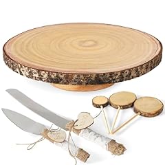 Wood cake stand for sale  Delivered anywhere in USA 