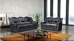 3 2 Seater Sofa Set Living Room Suite Faux Leather, used for sale  Delivered anywhere in UK