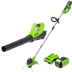 Used, Greenworks 40V Cordless String Trimmer and Leaf Blower for sale  Delivered anywhere in USA 