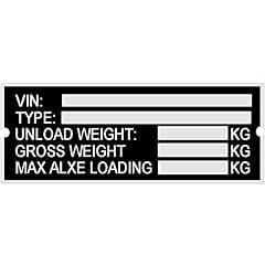 Blank trailer vin for sale  Delivered anywhere in UK