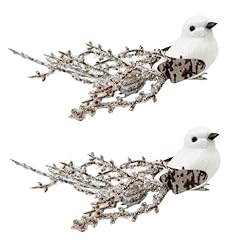 White glitter birds for sale  Delivered anywhere in USA 