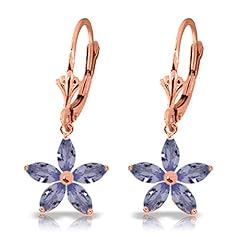 2.8 Carat 14K Solid Rose Gold Leverback Earrings Natural for sale  Delivered anywhere in Canada