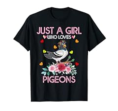 Pigeon Tee For Women Kids Gift Just A Girl Who Loves for sale  Delivered anywhere in UK