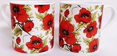 Red poppy mugs for sale  Delivered anywhere in UK