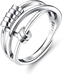 MILACOLATO 925 Sterling Silver Anxiety Ring for Women for sale  Delivered anywhere in UK