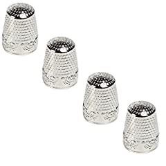 AXEN 4 Pieces Sewing Thimble, Metal Sewing Thimble, used for sale  Delivered anywhere in UK