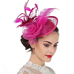 Feather fascinator hat for sale  Delivered anywhere in Ireland