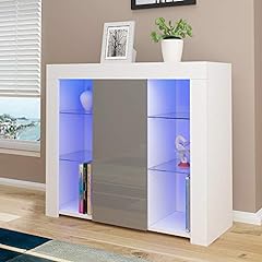 Panana High Gloss Sideboard Cupboard with LED Lights for sale  Delivered anywhere in UK
