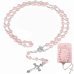 Collana rosario croce usato  Spedito ovunque in Italia 