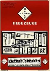 Hadef hebezeuge werbeprospekt gebraucht kaufen  Wird an jeden Ort in Deutschland