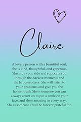 Claire personalised blank for sale  Delivered anywhere in UK