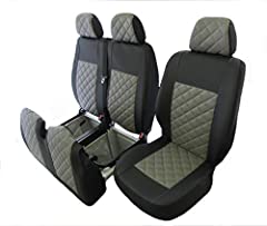 Seat Covers 2+1 (1 single 1 double) ECO LEATHER BLACK- for sale  Delivered anywhere in UK