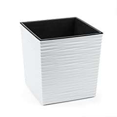Gordanluk , Modern Square Textured Flowerpot with internal for sale  Delivered anywhere in UK