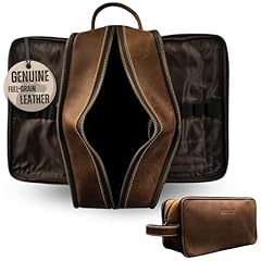 Genuine leather toiletry for sale  Delivered anywhere in UK