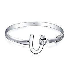 Used, Good Luck Horseshoe Bangle Equestrian Bracelet For for sale  Delivered anywhere in USA 