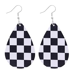 Checkered earrings women for sale  Delivered anywhere in UK