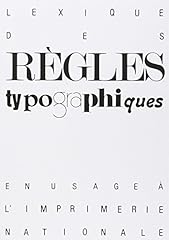 Lexique regles typographiques d'occasion  Livré partout en Belgiqu