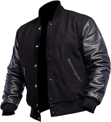 Black letterman jacket for sale  Delivered anywhere in USA 