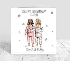 Personalised twins birthday for sale  Delivered anywhere in UK