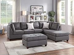 Poundex sectional grey for sale  Delivered anywhere in USA 