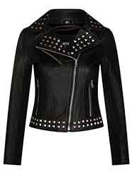 Women leather black for sale  Delivered anywhere in UK