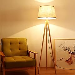 DLLT Wooden Tripod Floor Lamps, Tall Standing Lamp, used for sale  Delivered anywhere in Canada