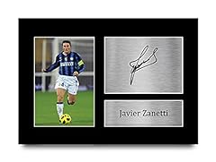 HWC Trading - Foto autografata di Javier Zanetti dell’Inter, formato A4, per fan e tifosi usato  Spedito ovunque in Italia 