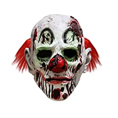 Used, Halloween Scary Evil Clown Mask Horror Face Zombie for sale  Delivered anywhere in USA 