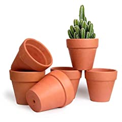 T4U 10.5CM Terracotta Clay Pots Pack of 6 - Small Craft for sale  Delivered anywhere in UK