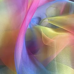 Rainbow organza fabric for sale  Delivered anywhere in UK