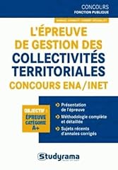 épreuve gestion collectivité d'occasion  Livré partout en France