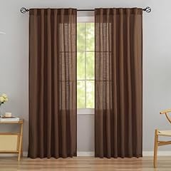 Coffee brown linen for sale  Delivered anywhere in USA 