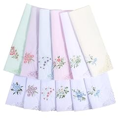 12pcs ladies handkerchiefs for sale  Delivered anywhere in USA 
