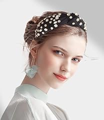 Black headband rhinestone for sale  Delivered anywhere in UK