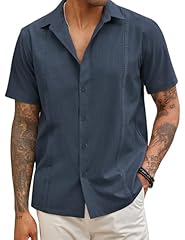 Coofandy men guayabera for sale  Delivered anywhere in USA 