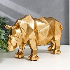 Rhino sculpture gold for sale  Delivered anywhere in USA 