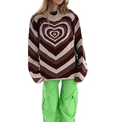 Women crewneck heart for sale  Delivered anywhere in UK