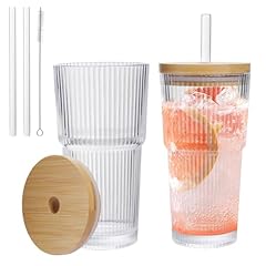 20oz ribbed glass for sale  Delivered anywhere in USA 