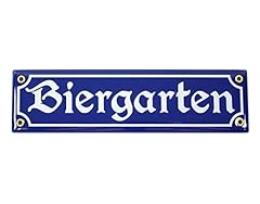 Enamel plaque biergarten for sale  Delivered anywhere in UK