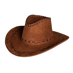 Cappello cowboy marrone usato  Spedito ovunque in Italia 