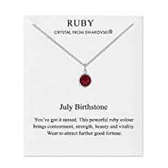 Philip Jones July (Ruby) Birthstone Necklace Created for sale  Delivered anywhere in UK