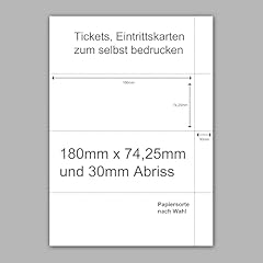 Eintrittskarten zum bedrucken gebraucht kaufen  Wird an jeden Ort in Deutschland