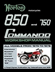 NORTON 850 AND 750 COMMANDO WORKSHOP MANUAL ALL MODELS for sale  Delivered anywhere in UK