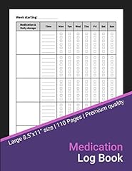 Medication log book for sale  Delivered anywhere in USA 